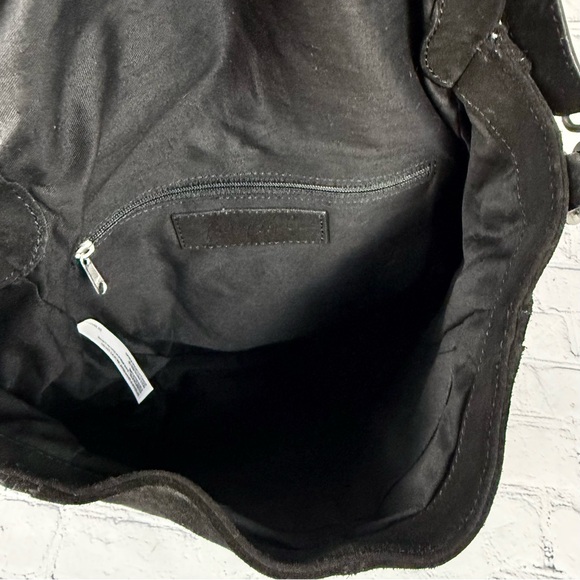 Free People Camilla Suede Backpack Convertible Black NWT - Picture 7 of 11